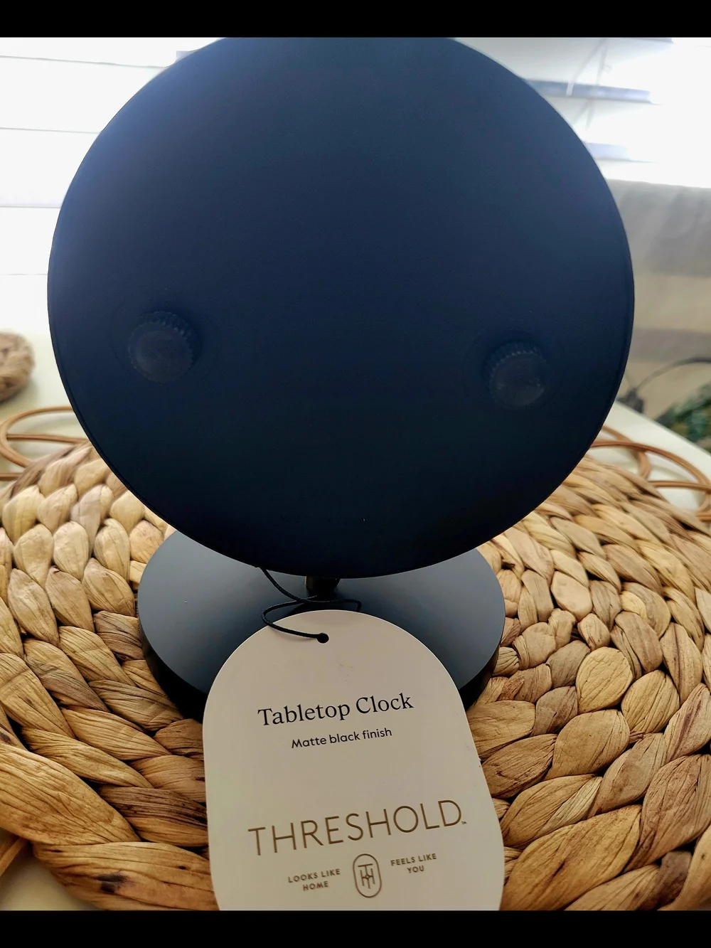 Threshold Black Minimalist Tabletop Clock